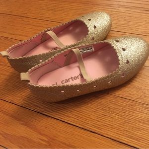Carter’s toddler gold glitter ballet flats size 9